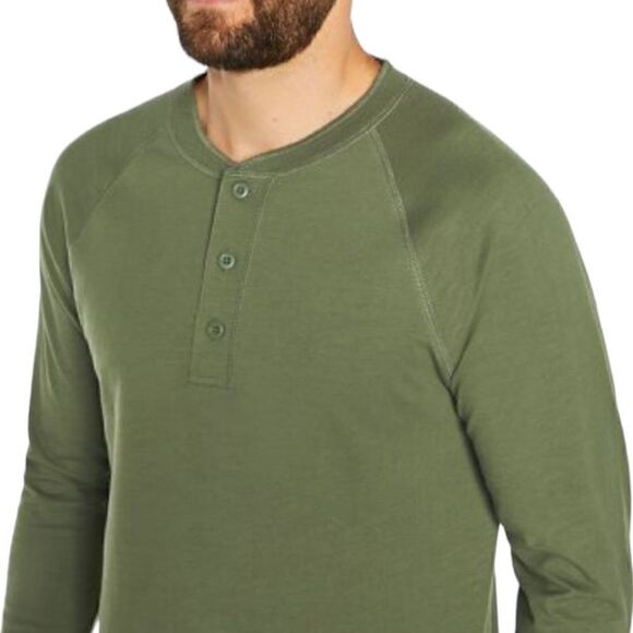 Gap Men's Long Sleeve Henley - Four Leaf Clover - Size Small - Picture 5 of 9